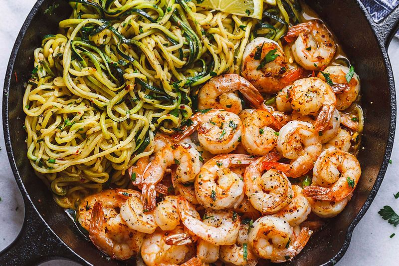 Garlic Butter Shrimp and Zucchini Noodles