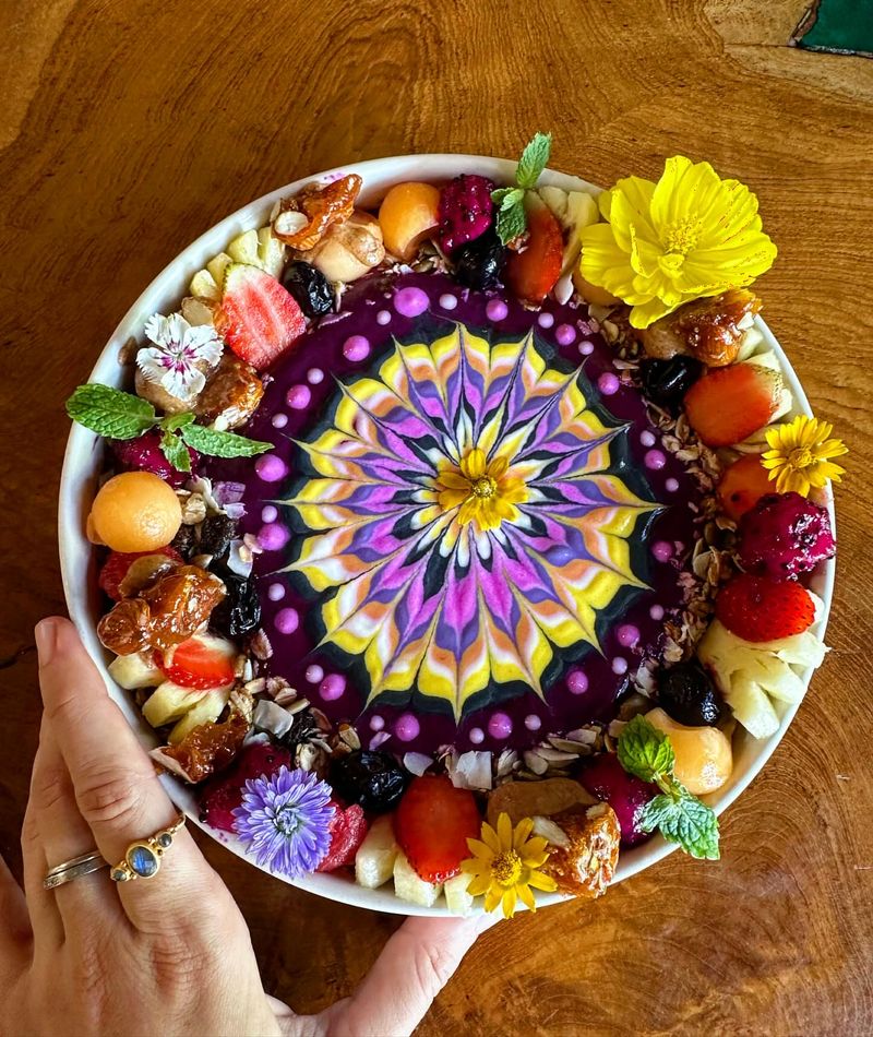 Smoothie Bowls Covered in Fruit Art