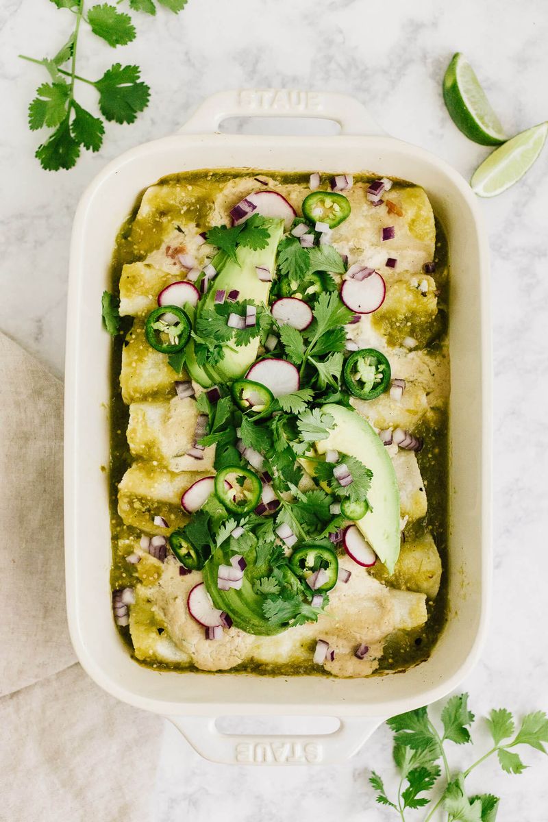 Salsa Verde Enchiladas