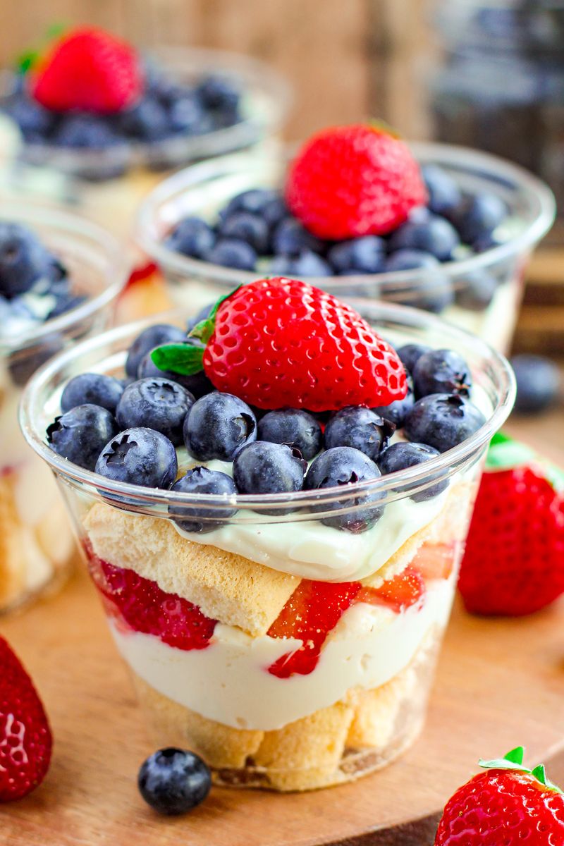 Red, White & Blue Mini Trifles
