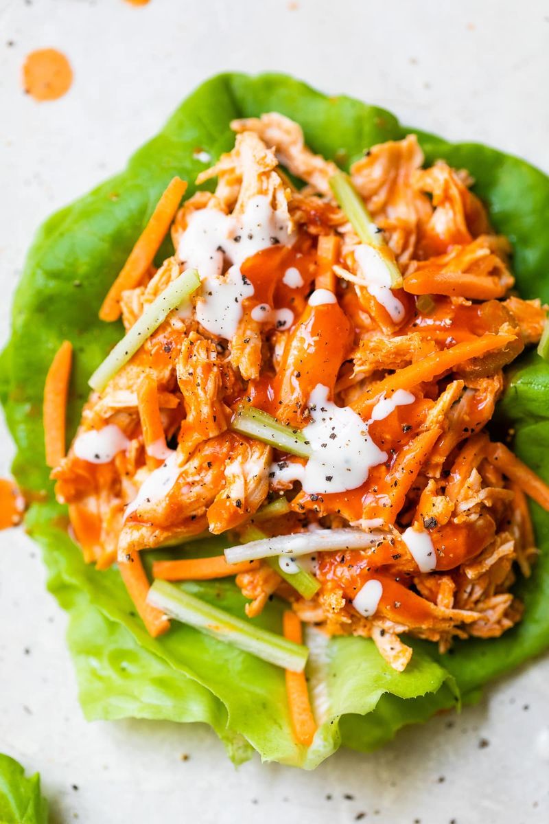 Buffalo Chicken Lettuce Cups