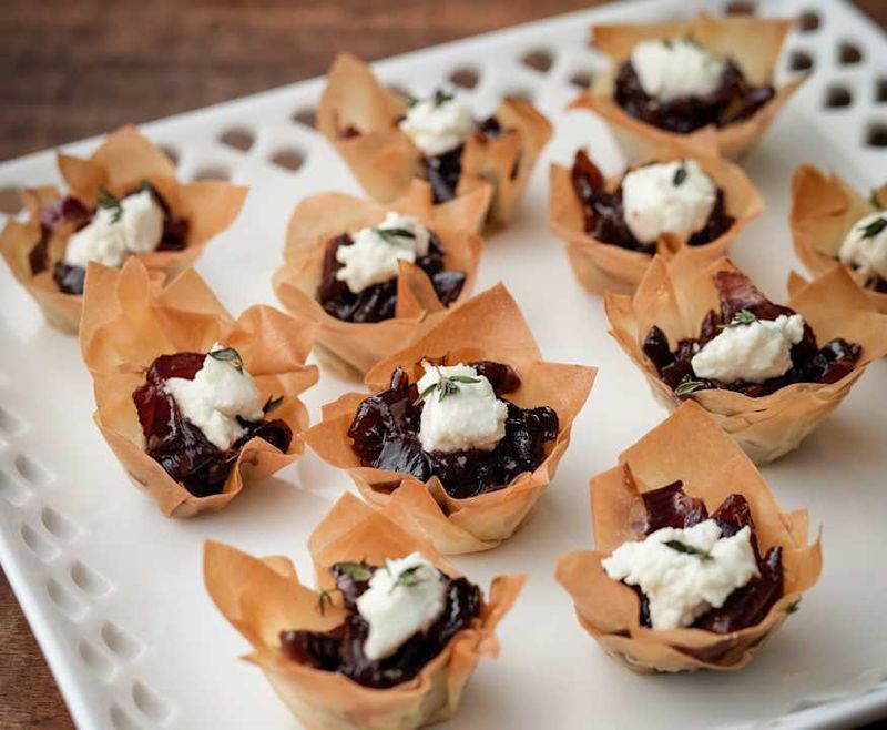 Goat Cheese & Caramelized Onion Tartlets
