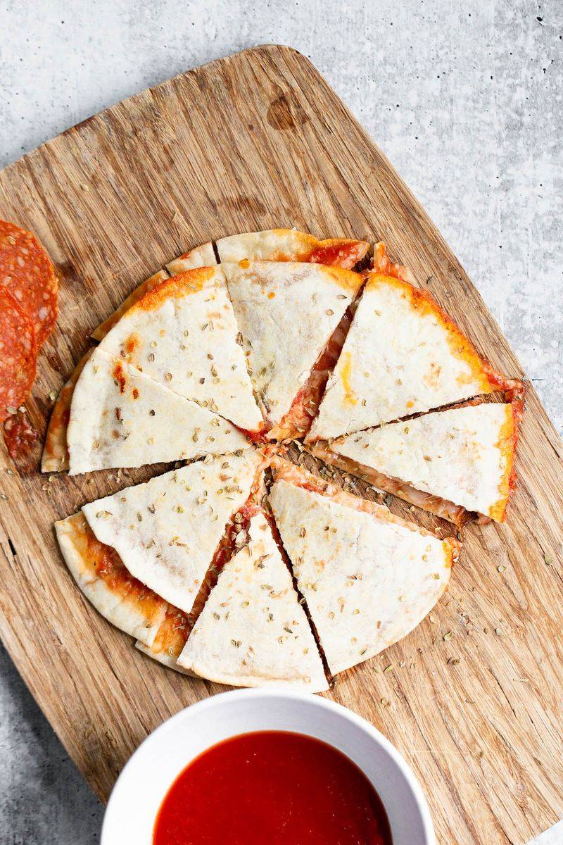 Pizza Quesadilla Triangles