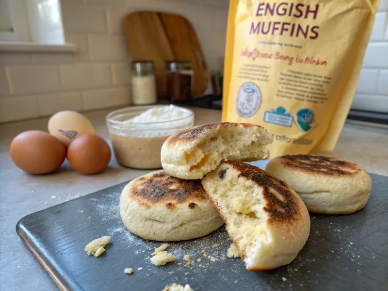 English Muffins with Egg Binding