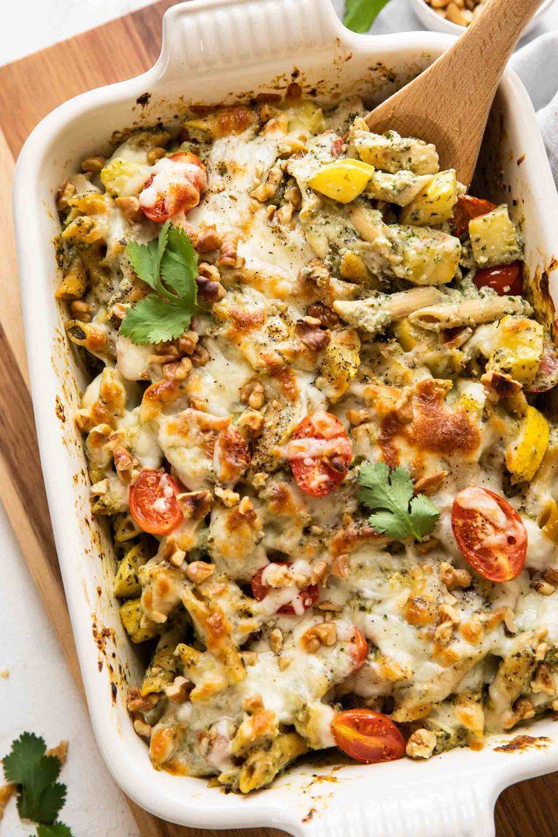 Pesto Chicken Pasta Bake