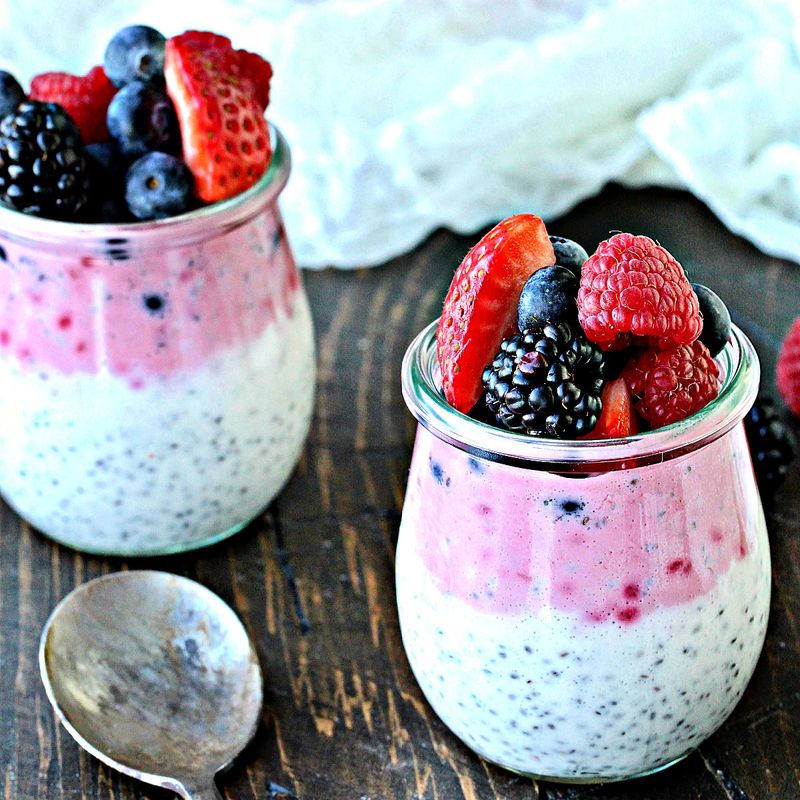 Berry Chia Pudding with Coconut Milk