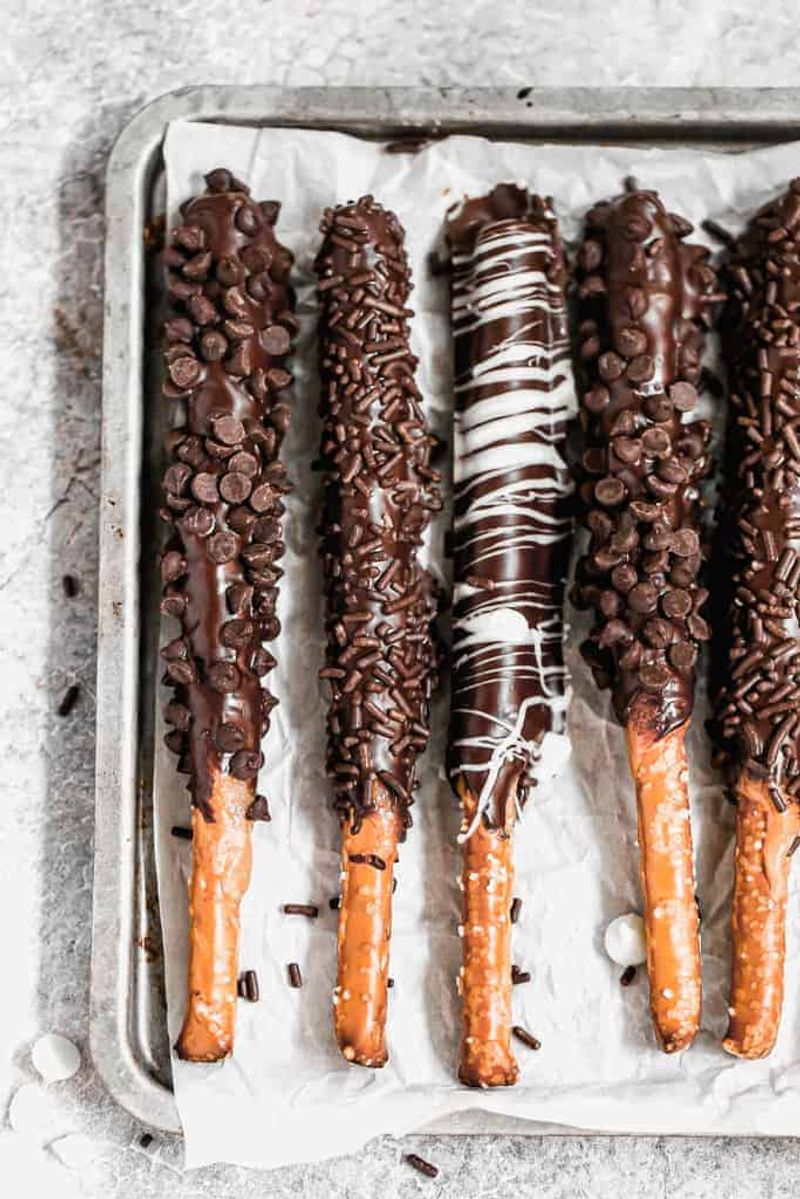 Chocolate-Covered Pretzel Rods