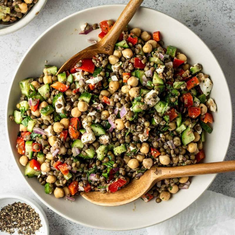 Mediterranean Lentil & Pasta Salad