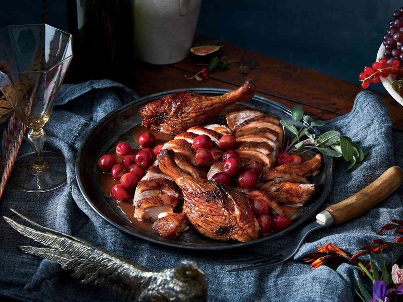 Roast Duck Legs with Cherry Reduction