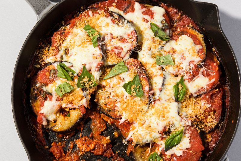 Skillet Eggplant Parmesan