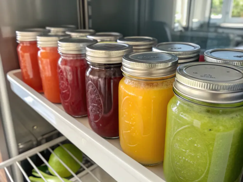 Store Juice in Mason Jars Filled to the Brim