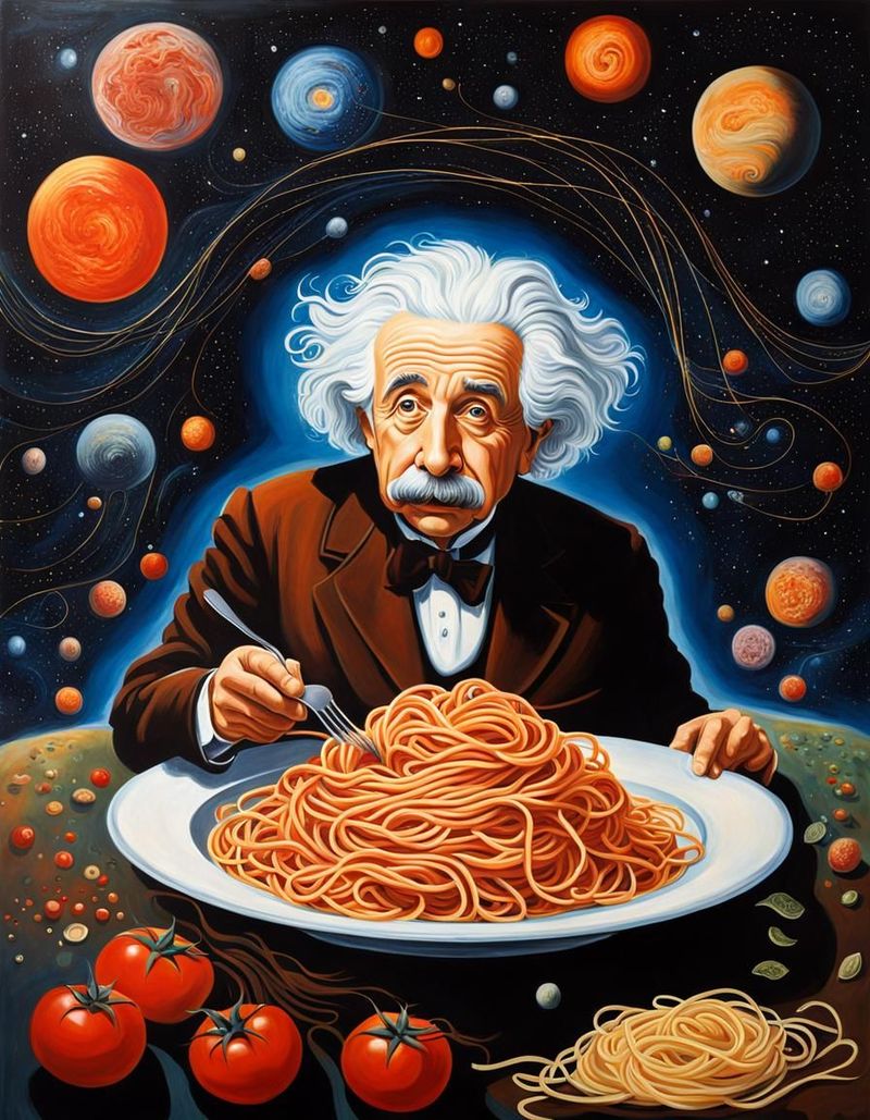 Albert Einstein – Spaghetti