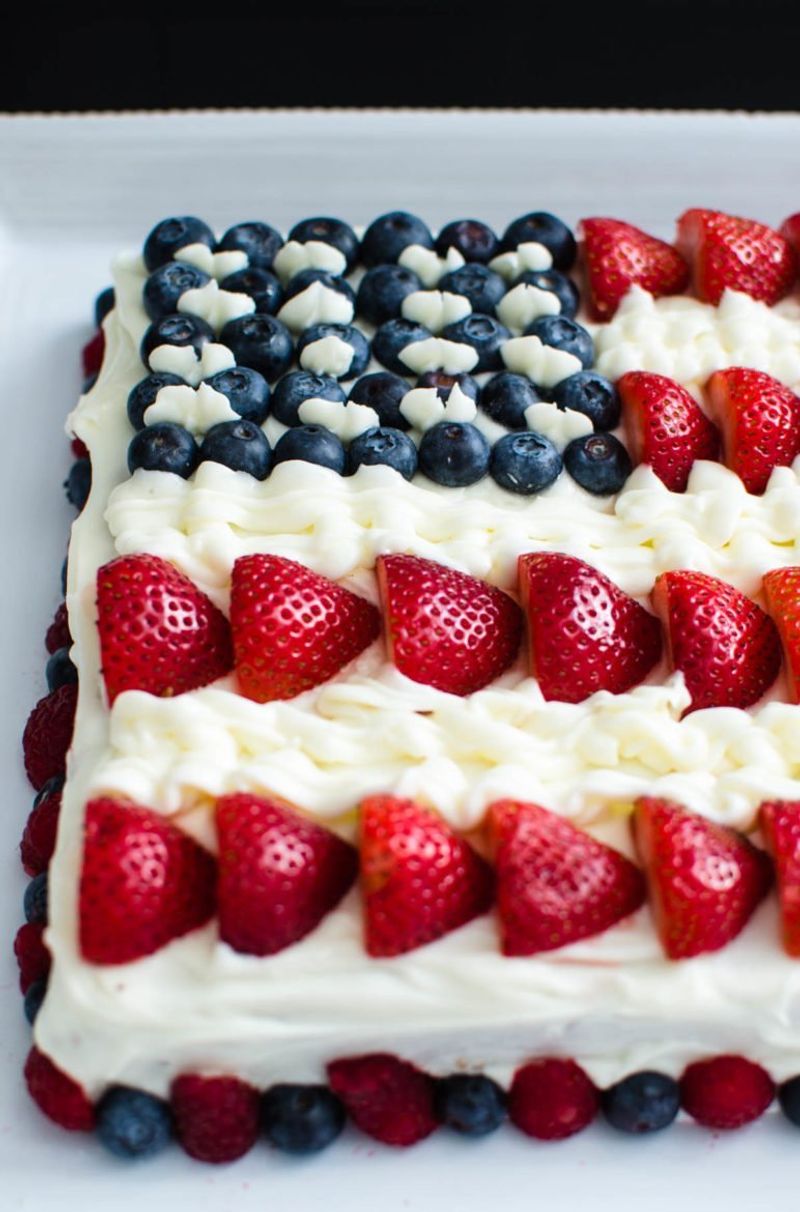 Berry Flag Cake