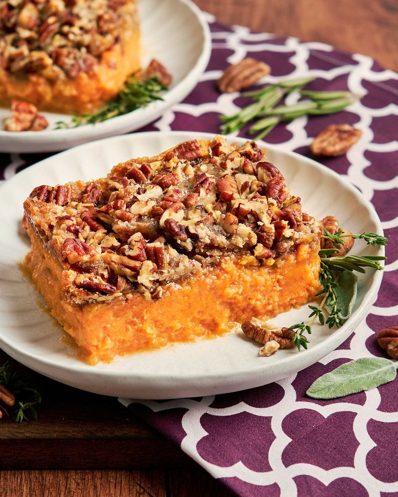 Sweet Potato Casserole with Pecan Topping