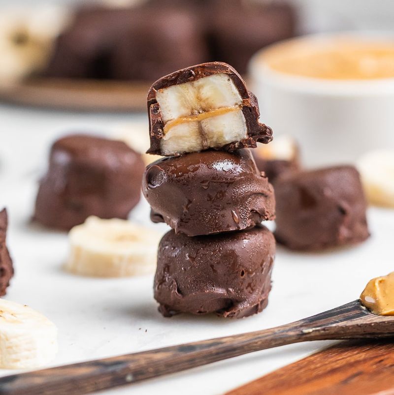Frozen Banana Peanut Butter Bites