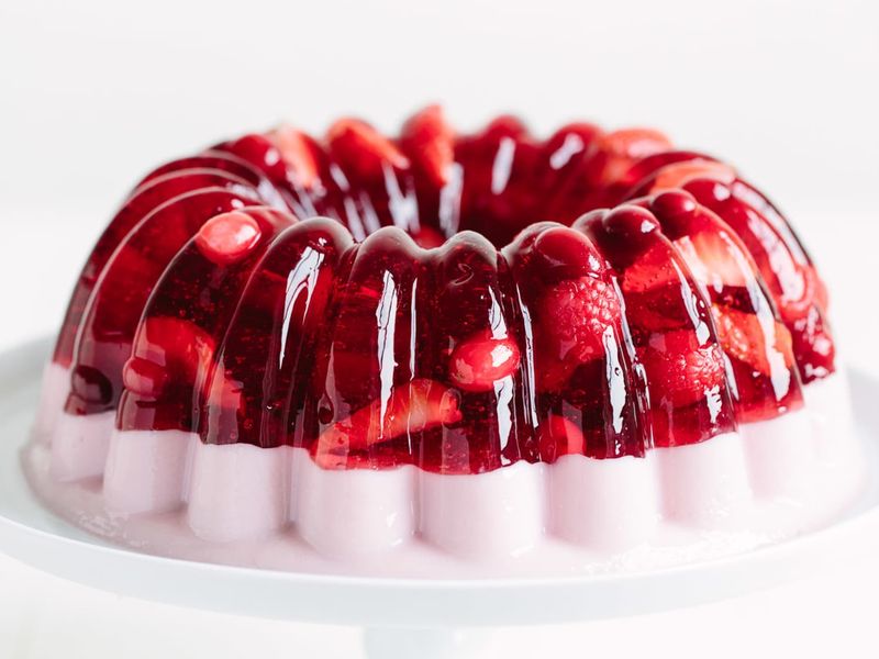 Jell-O with Fruit Suspended Inside