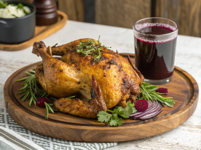 Peruvian Chicken with Chicha Morada