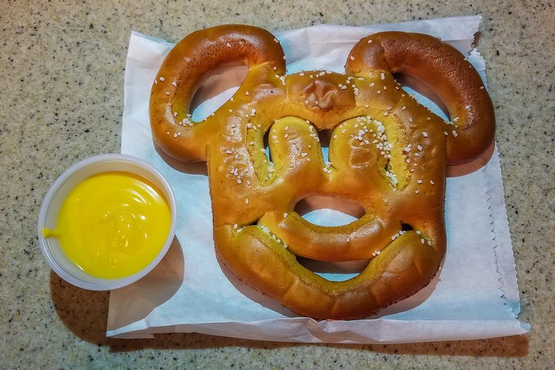 Mickey-Shaped Pretzel with Cheese