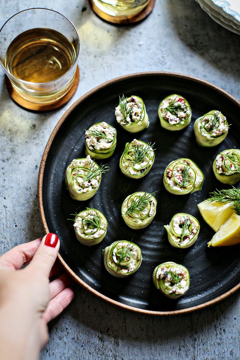 Cucumber & Cream Cheese Roll-Ups