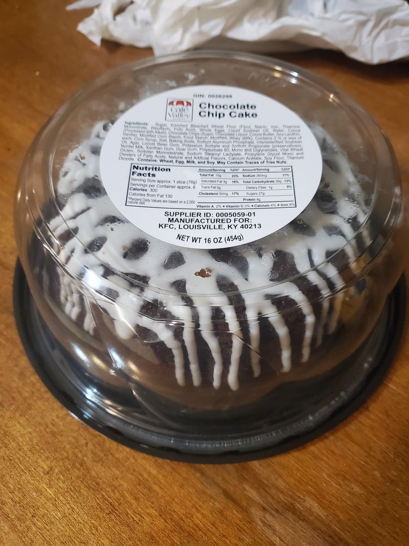 KFC Chocolate Chip Cake