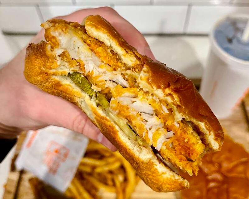 Popeyes Spicy Flounder Sandwich