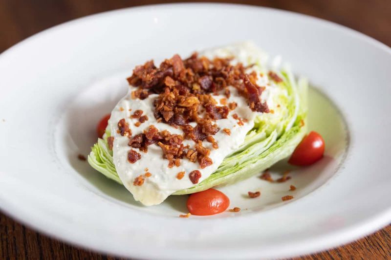 Wedge Salad with Blue Cheese and Applewood Smoked Bacon