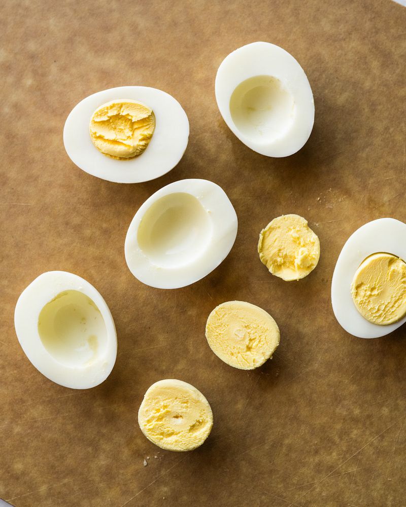 Eggs are done when the whites are white