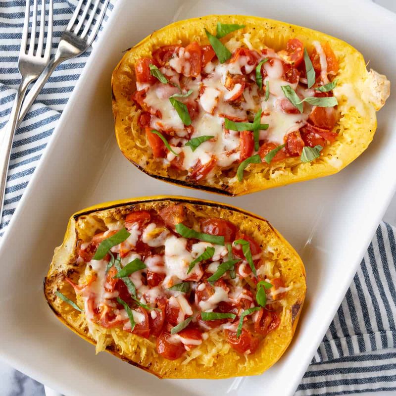 Spaghetti Squash with Tomato Basil Sauce