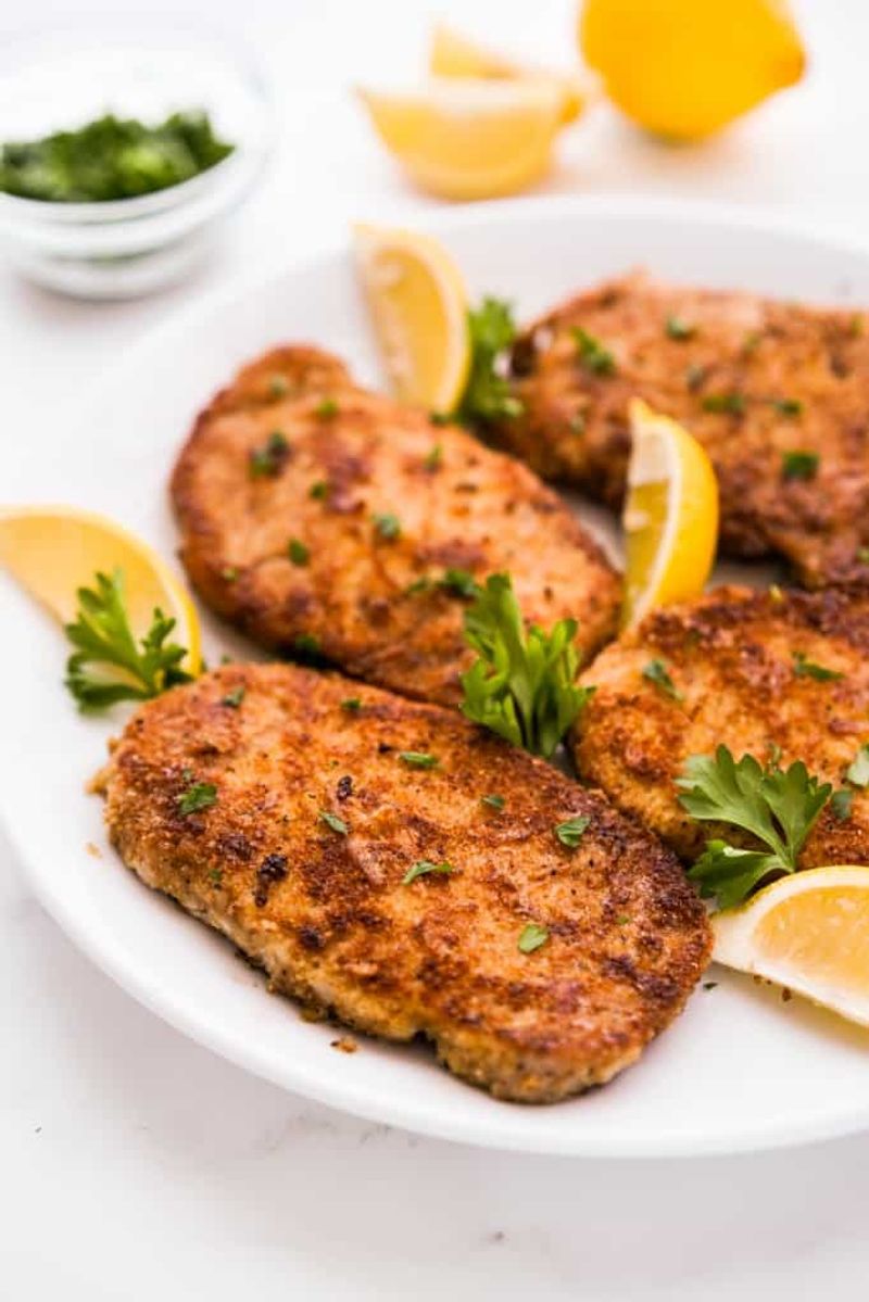 Breaded and Baked Parmesan Pork Chops