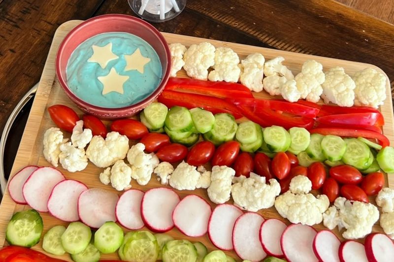 American Flag Veggie Platter