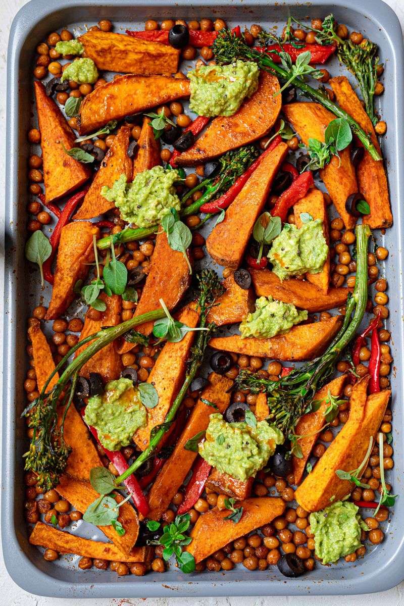 Sweet Potato & Chickpea Roast Traybake