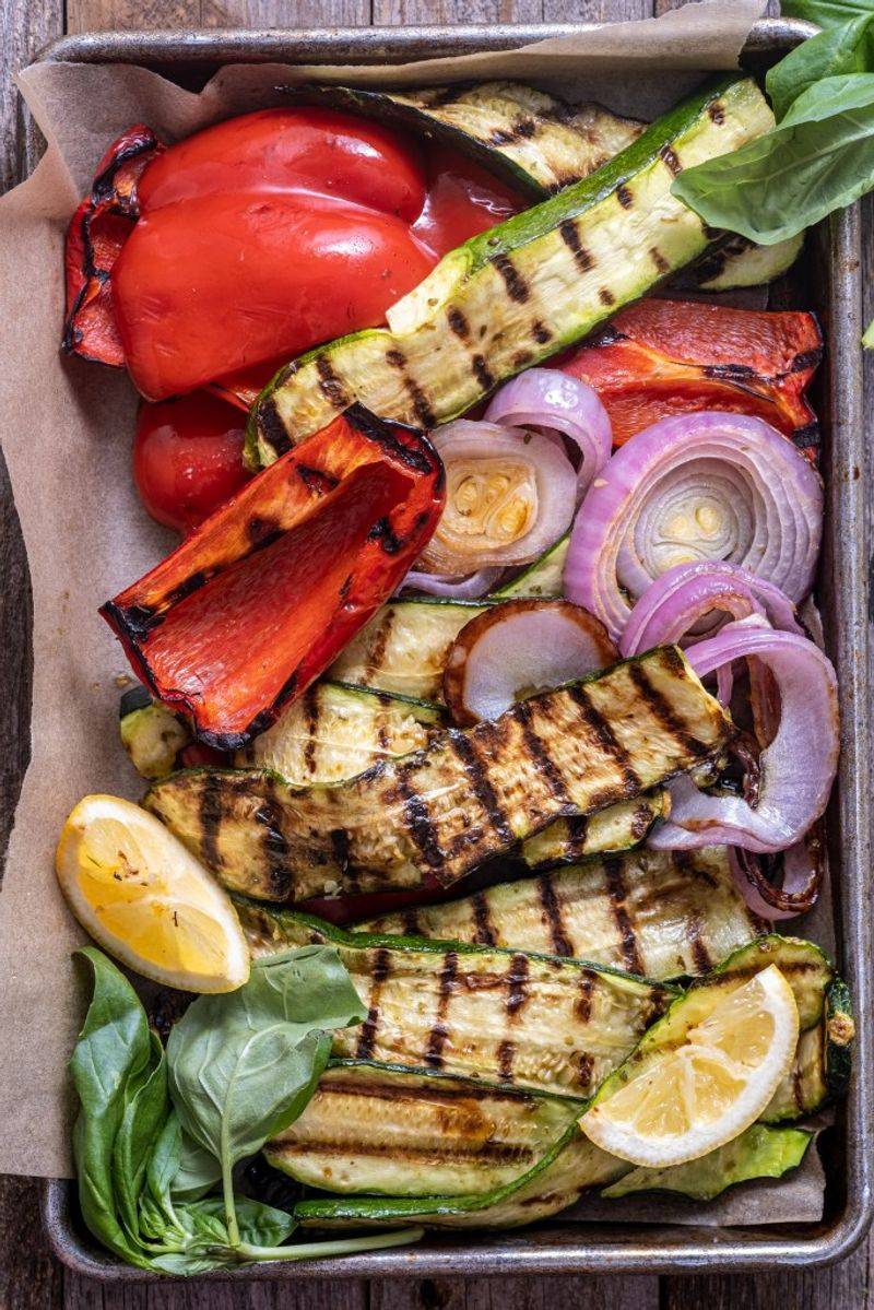 Grilled Veggie Platter with Herbed Ricotta