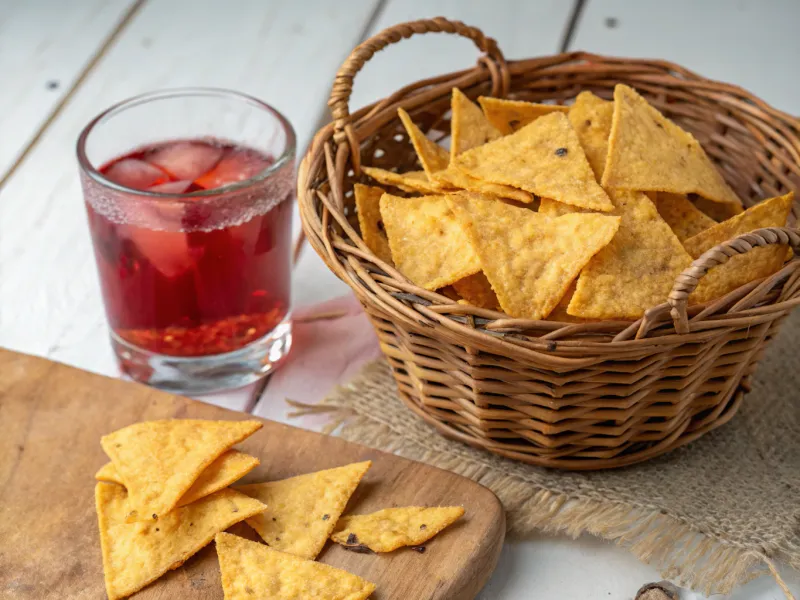 Corn Chips and Hibiscus Tea from Mexico
