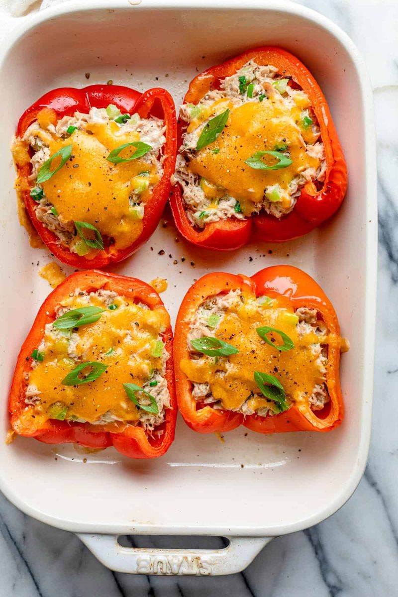 Fish-Stuffed Bell Peppers