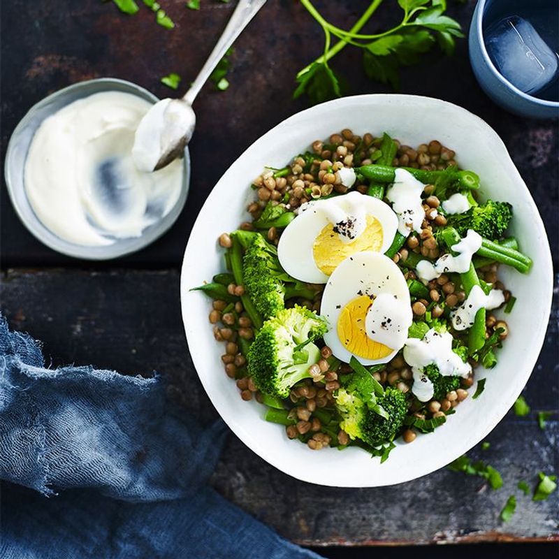 Lentil & Egg Protein Bowl