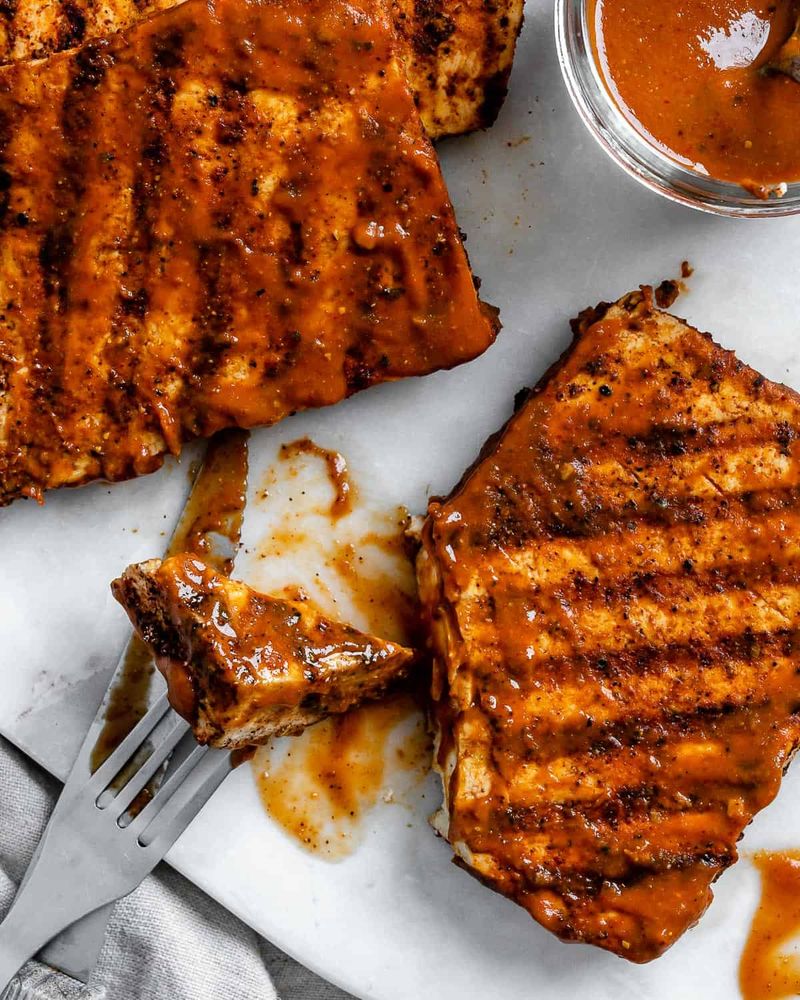Grilled BBQ Tofu Steaks