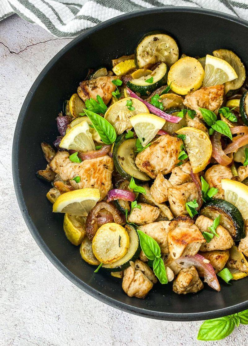 One-Pan Lemon Butter Chicken with Zucchini