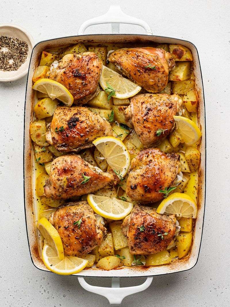 Greek Chicken and Potato Bake