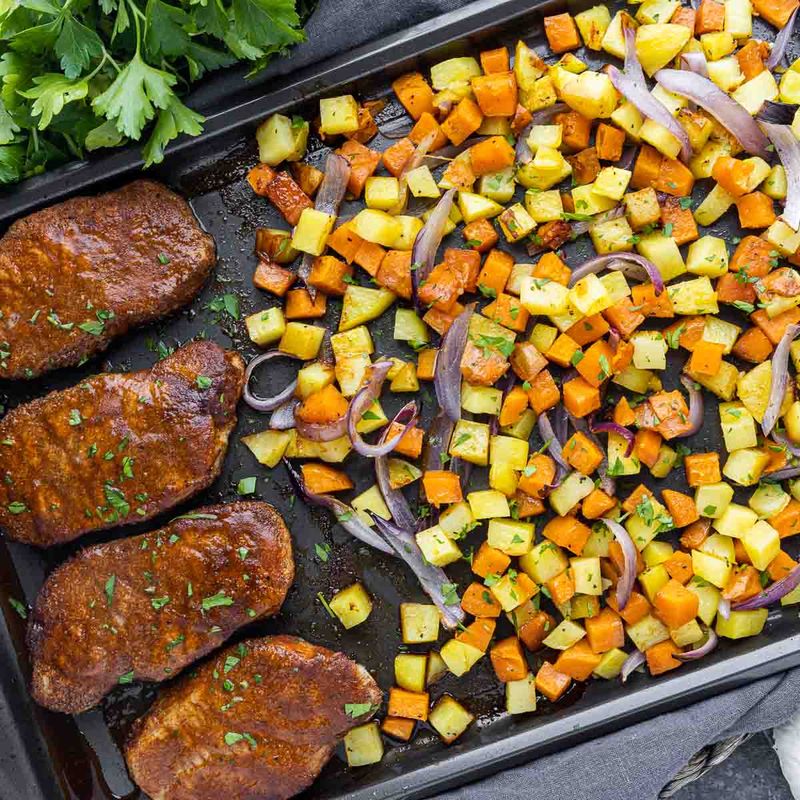 Sheet Pan BBQ Pork Chops