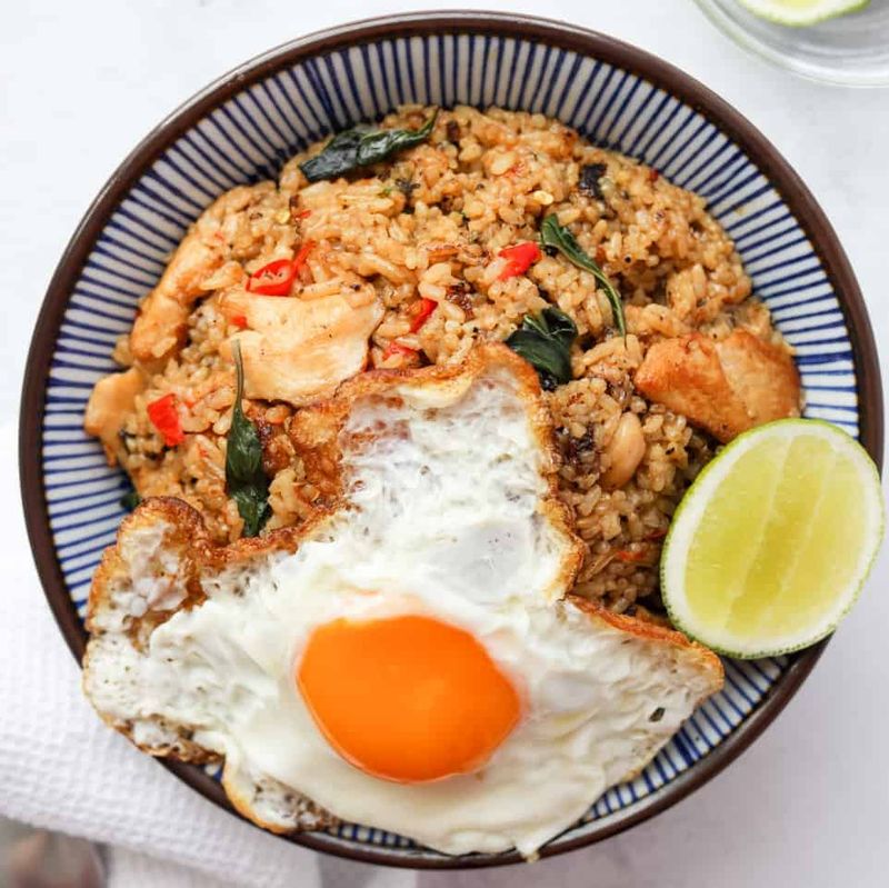 Thai Basil Fried Rice with Egg