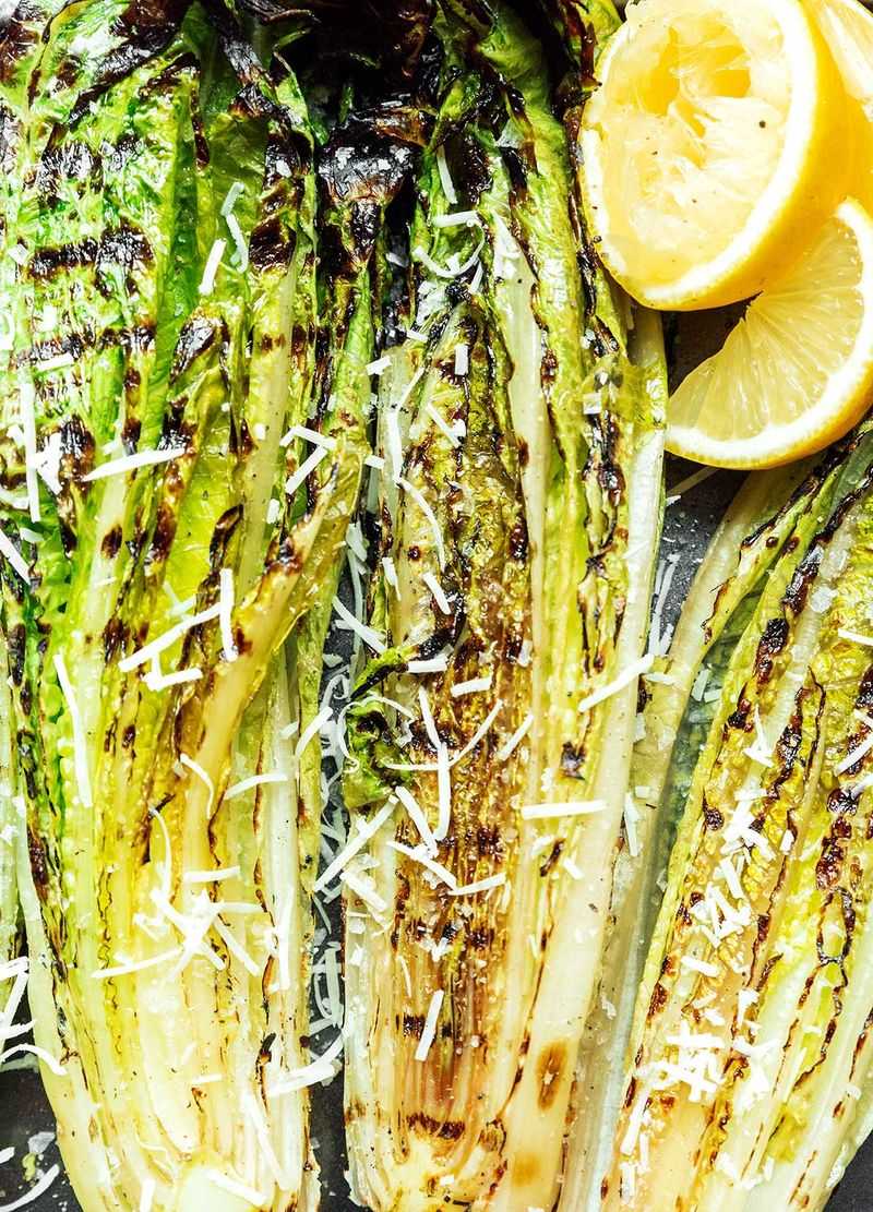 Charred Romaine With Lemon-Garlic Dressing