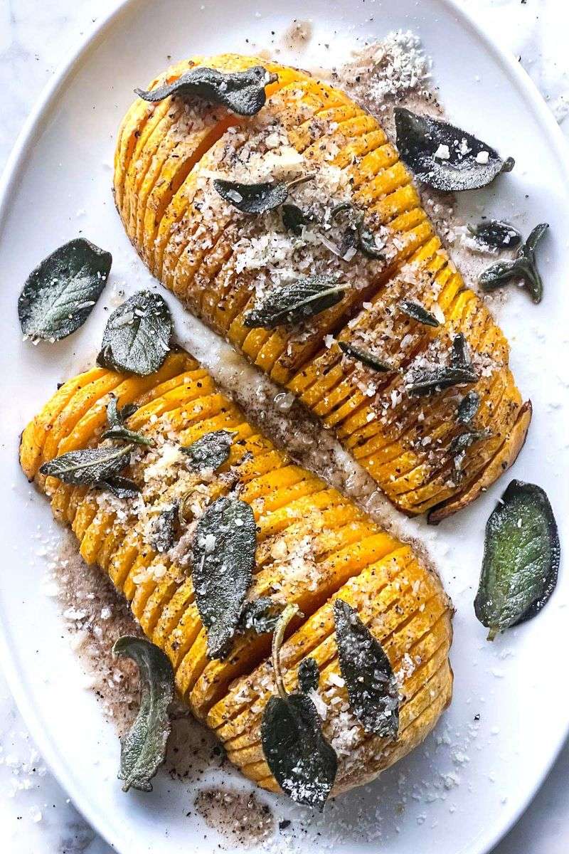 Roast Butternut Squash with Brown Sugar & Sage