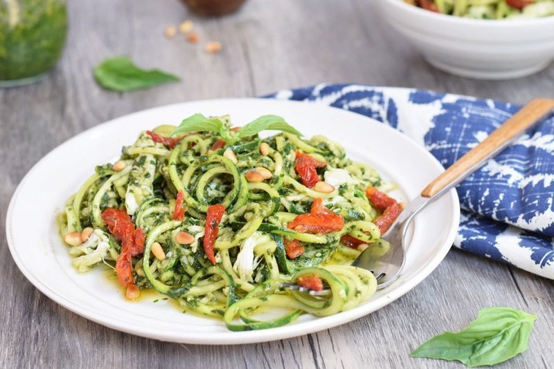 Pesto Chicken and Zoodles