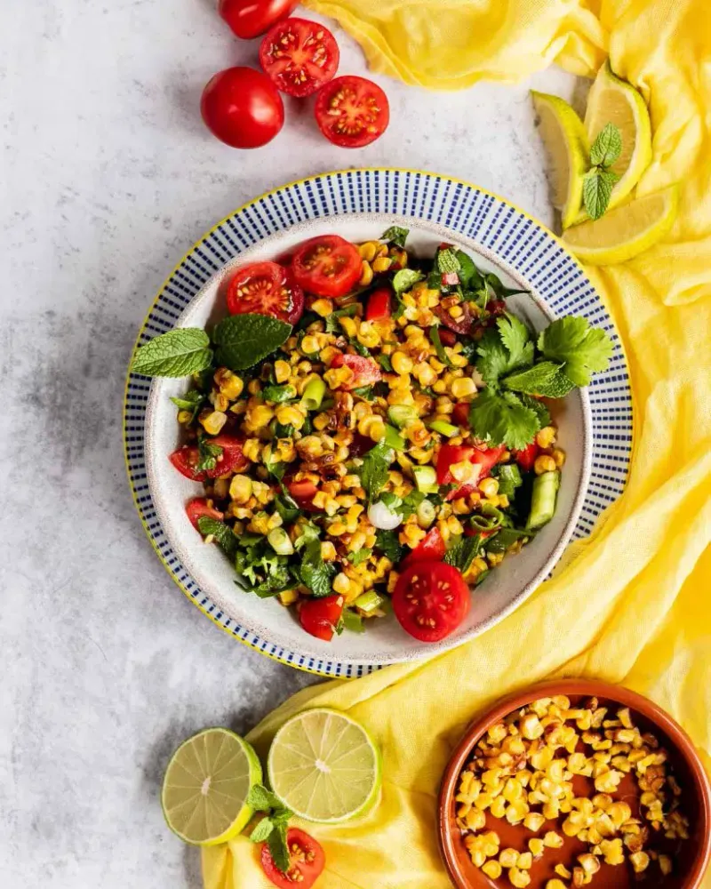 Grilled Corn & Tomato Salad