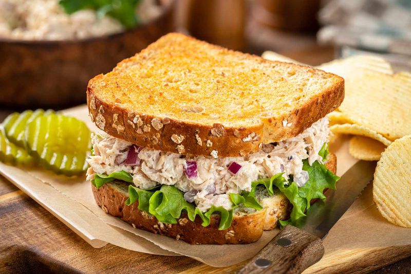 Mix Mustard into Tuna or Chicken Salad