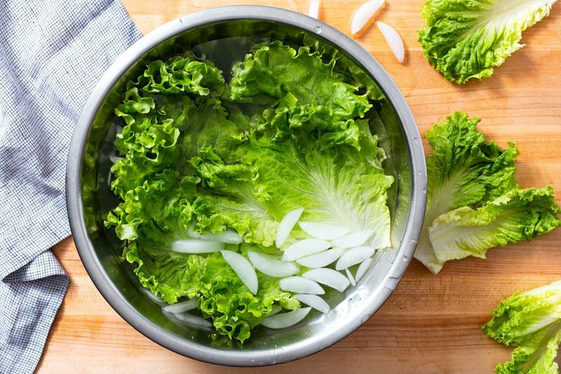 Revive wilted veggies in ice water