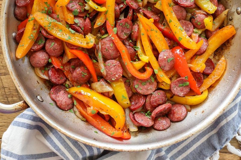 Smoked Sausages & Peppers