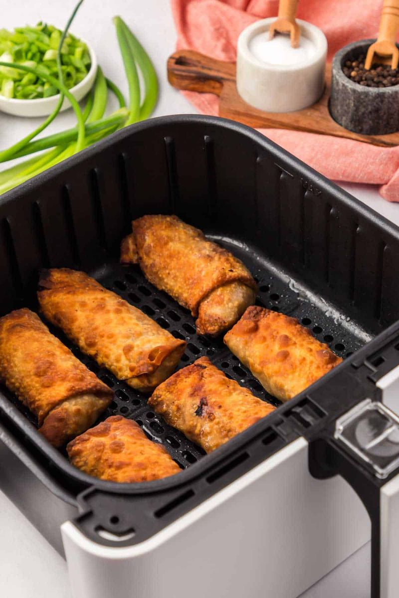 Mini Air Fryer Egg Rolls
