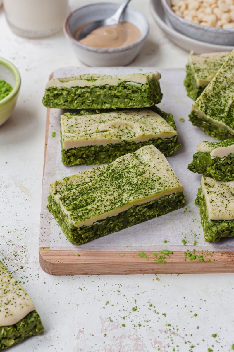 Keto Matcha Almond Squares