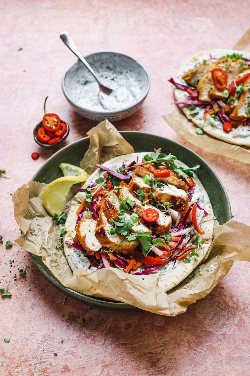 Smoked Paprika Chicken Flatbreads